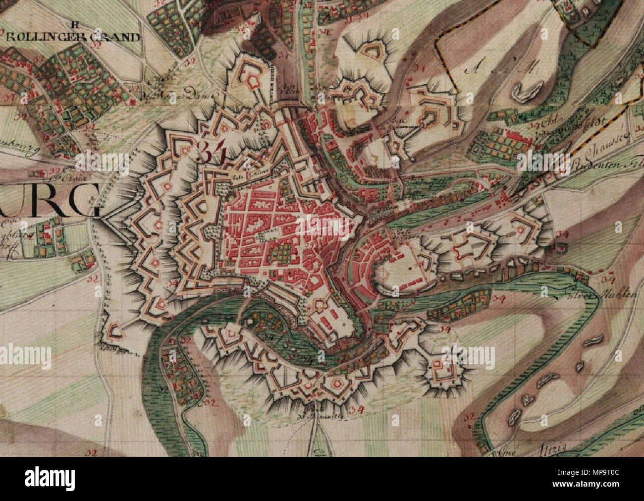 . English: Luxembourg, Luxembourg, Ferraris Map, 1775.jpg . 1775. Joseph Johann Ferraris (1726 – 1814) 835 Luxembourg, Luxembourg, Ferraris Map, 1775 Stock Photo