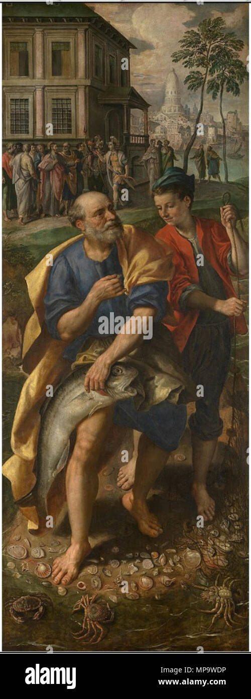 The temple tax 1602. 841 Maerten de Vos The temple tax Stock Photo