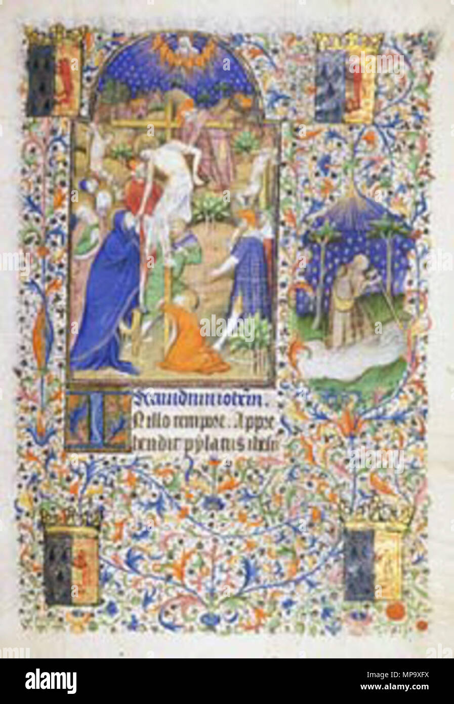 . Deposition . 15th century. The Rohan Master 845 Maitre de Rohan (Deposition) Stock Photo