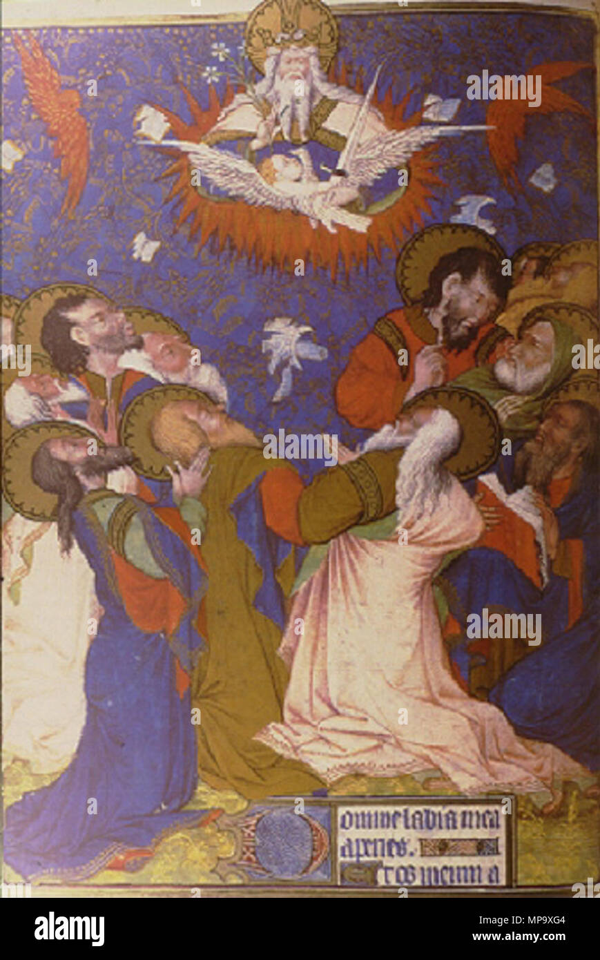 . Pentecost . 15th century. The Rohan Master 845 Maitre de Rohan (pentecost) Stock Photo