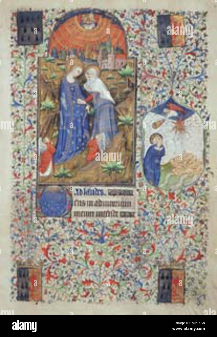 . Visitation . 15th century. The Rohan Master 845 Maitre de Rohan (Visitation) Stock Photo
