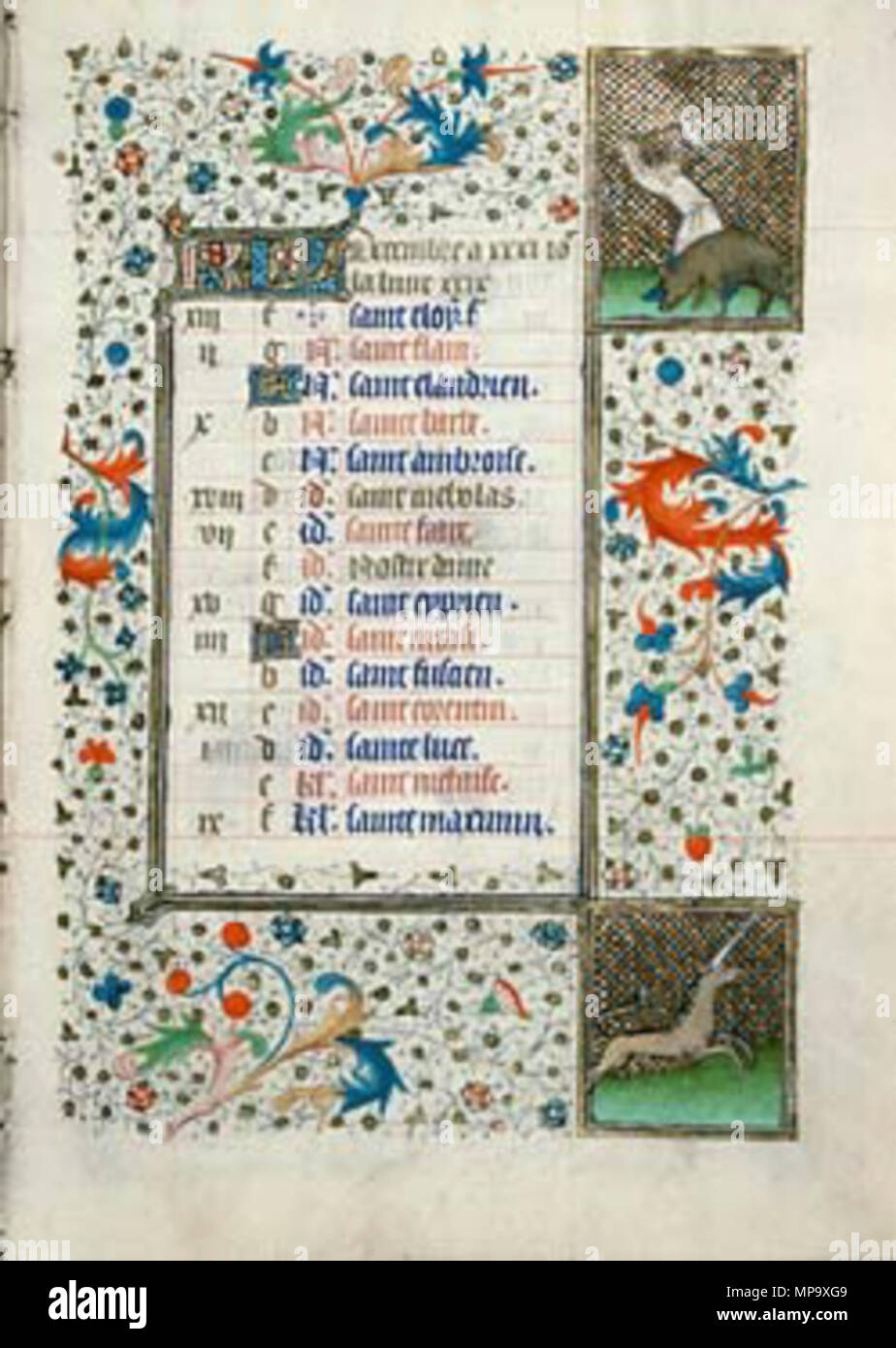 . Book of Hours . 15th century. The Rohan Master 845 Maitre de Rohan -fitz Stock Photo