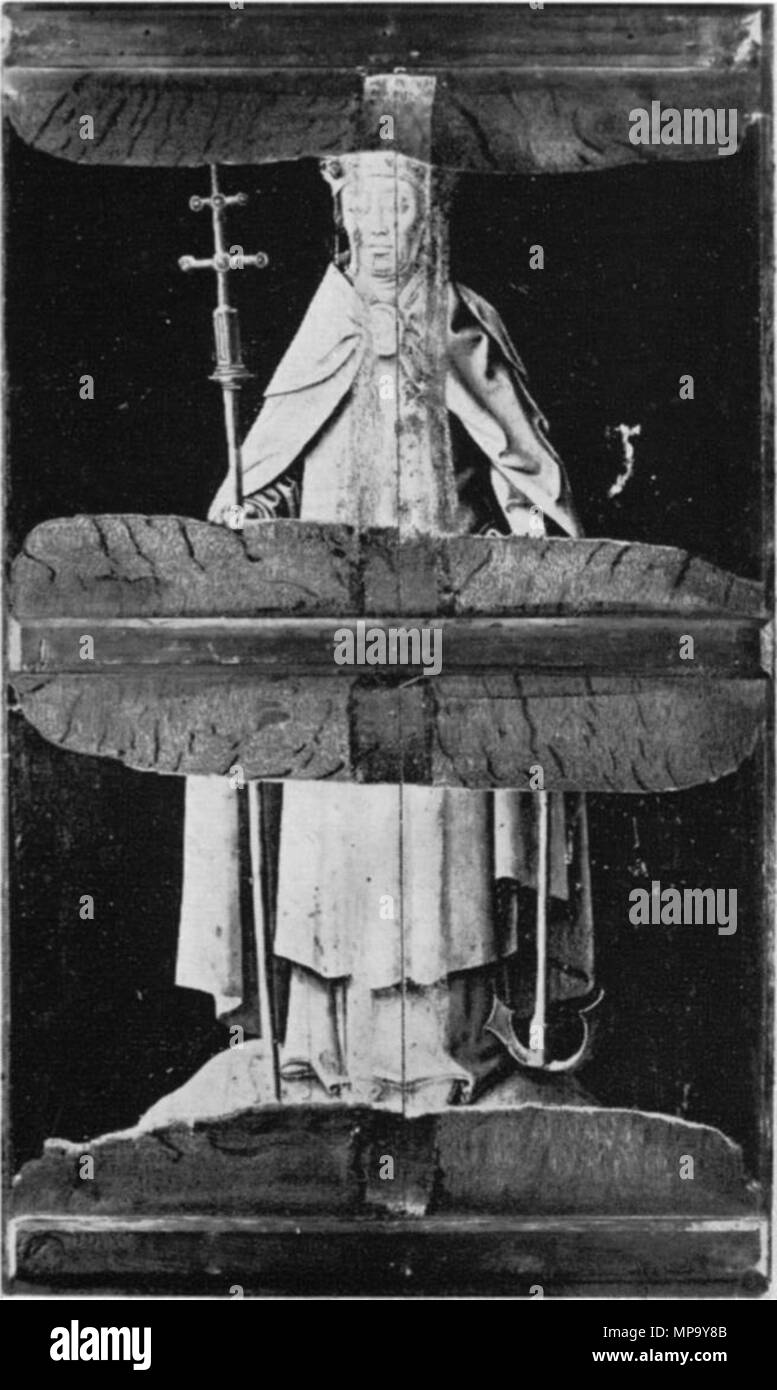 De H. Clemens . op de voorzijde: de opstanding . 1470-1500.   849 Manner or circle of the Master of the Virgo inter Virgines 001 Stock Photo