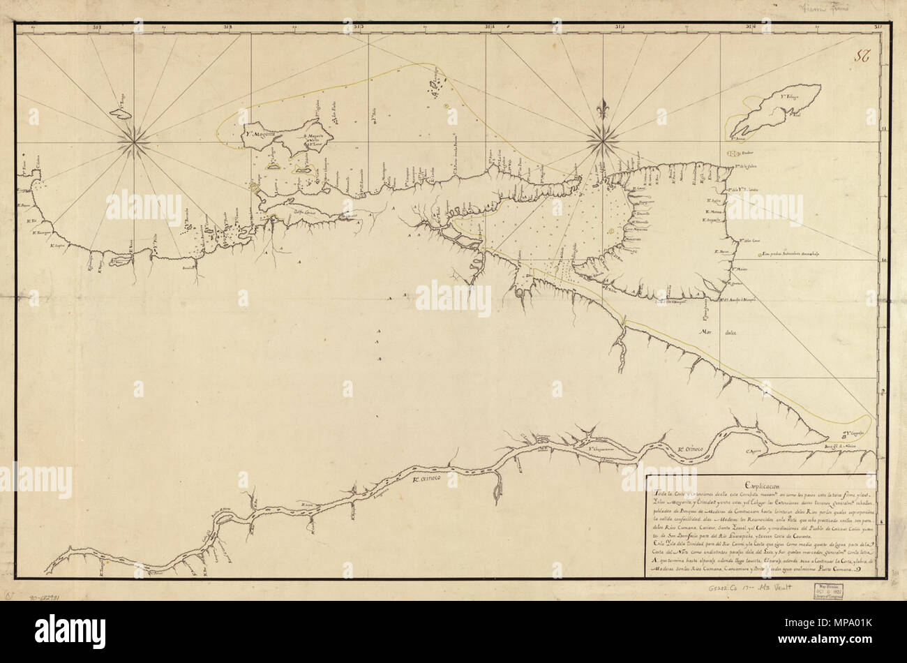 Russkij Karta Severo Vostochnogo Poberezhya Venesuely Vklyuchaya Ostrova Trinidad I Tobago Francais Carte De La Cote Nord Est Du Venezuela Y Compris Des Iles Trinidad Et Tobago English Map Of Northeastern Coast Of
