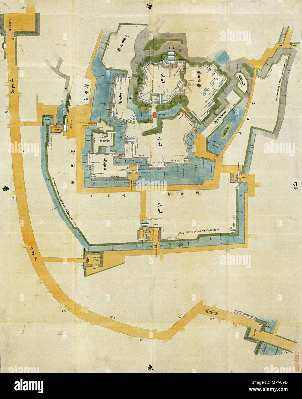 日本語: 相州小田原城図 . 江戸中期-末期. Unknown 853 Map-of 日本語: 相州小田原城図 . 江戸中期-末期. Unknown 853 Map-of