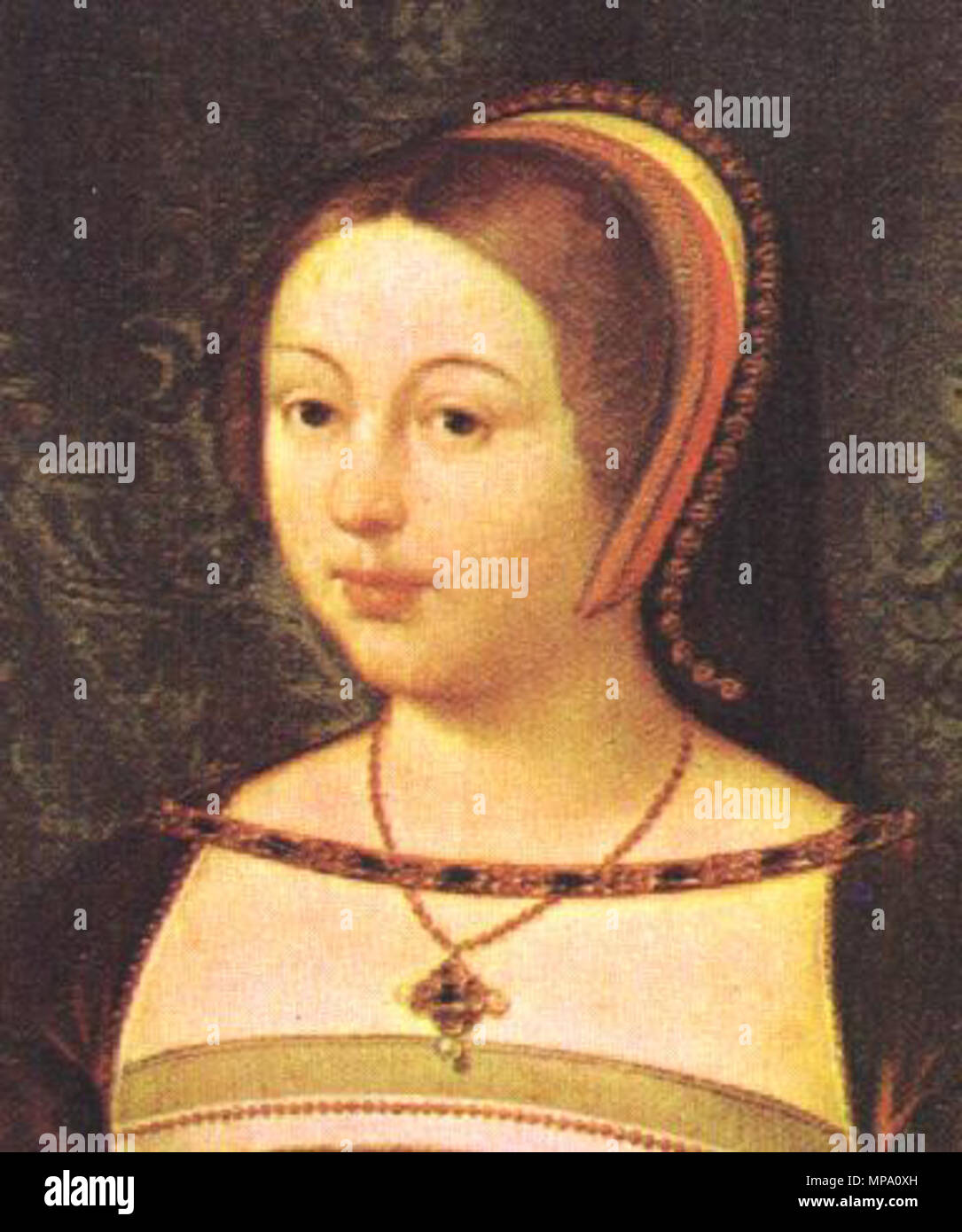. Margaret Tudor, daughter of Henry VII of England, sister of Henry VIII, wife of James IV of Scotland and mother of James V. Unknown date.   Daniël Mijtens  (circa 1590–circa 1647)     Alternative names Daniël Mijtens the Elder, Daniel Mytens (I), Daniel van Mytens (I)  Description Dutch painter, draughtsman and court painter  Date of birth/death circa 1590 circa 1647  Location of birth/death Delft The Hague  Work period from 1610 until 1647  Work location The Hague (1610-1617), England (1617-1634), The Hague (1634-1647)  Authority control  : Q655535 VIAF: 51617512 ISNI: 0000 0000 8129 6245 U Stock Photo