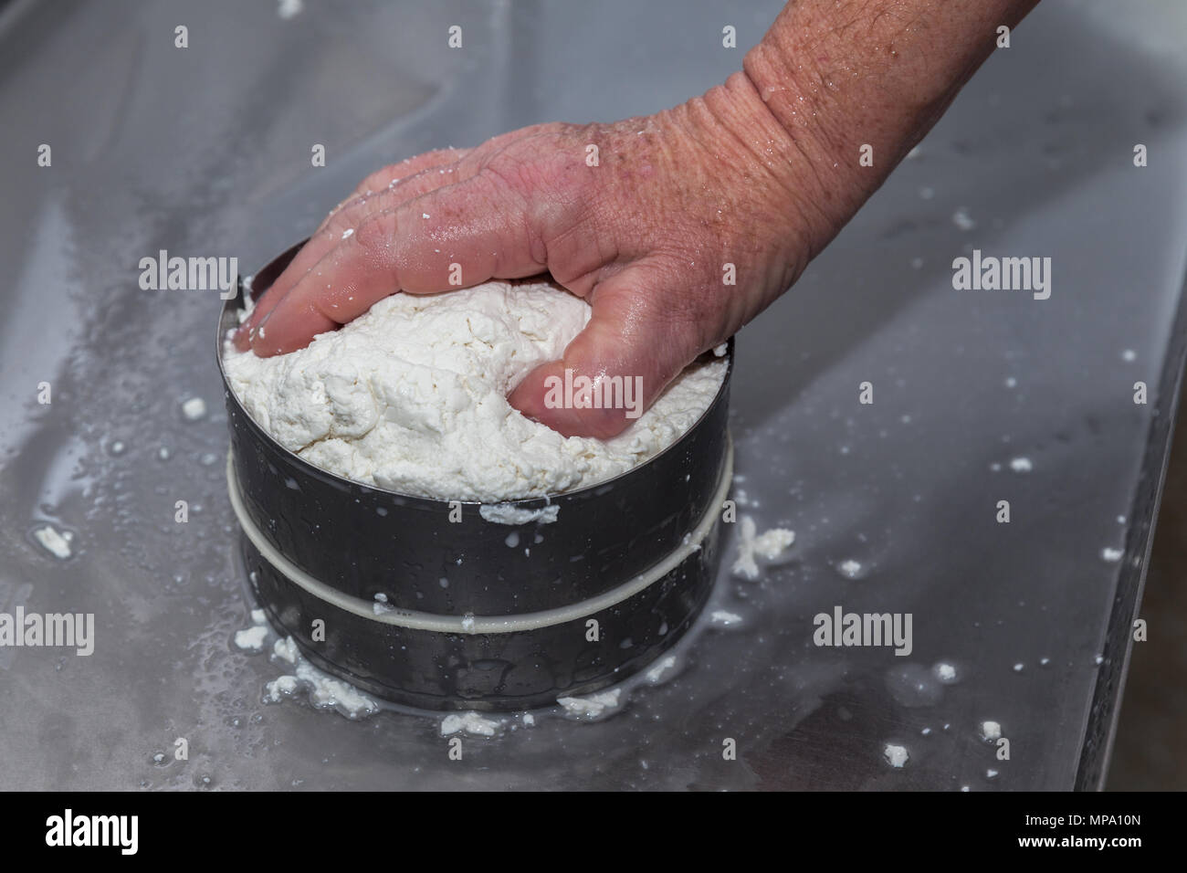 goat cheese making process and shop in Tenerife, Canary Islands, Spain