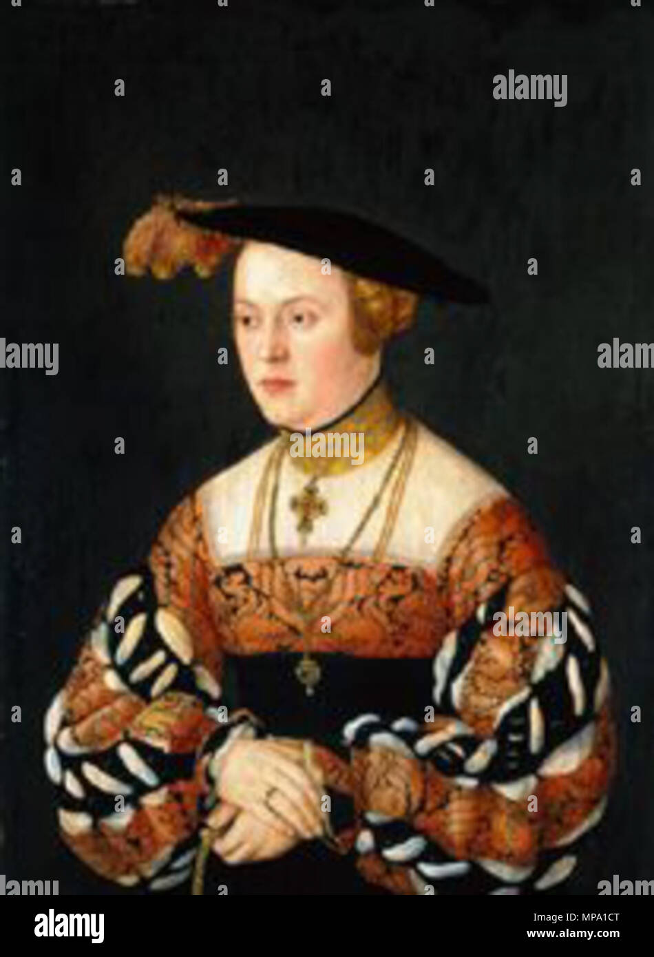 Portrait of Marie of Baden 1533. 857 Maria Jakobaea von Baden Beham