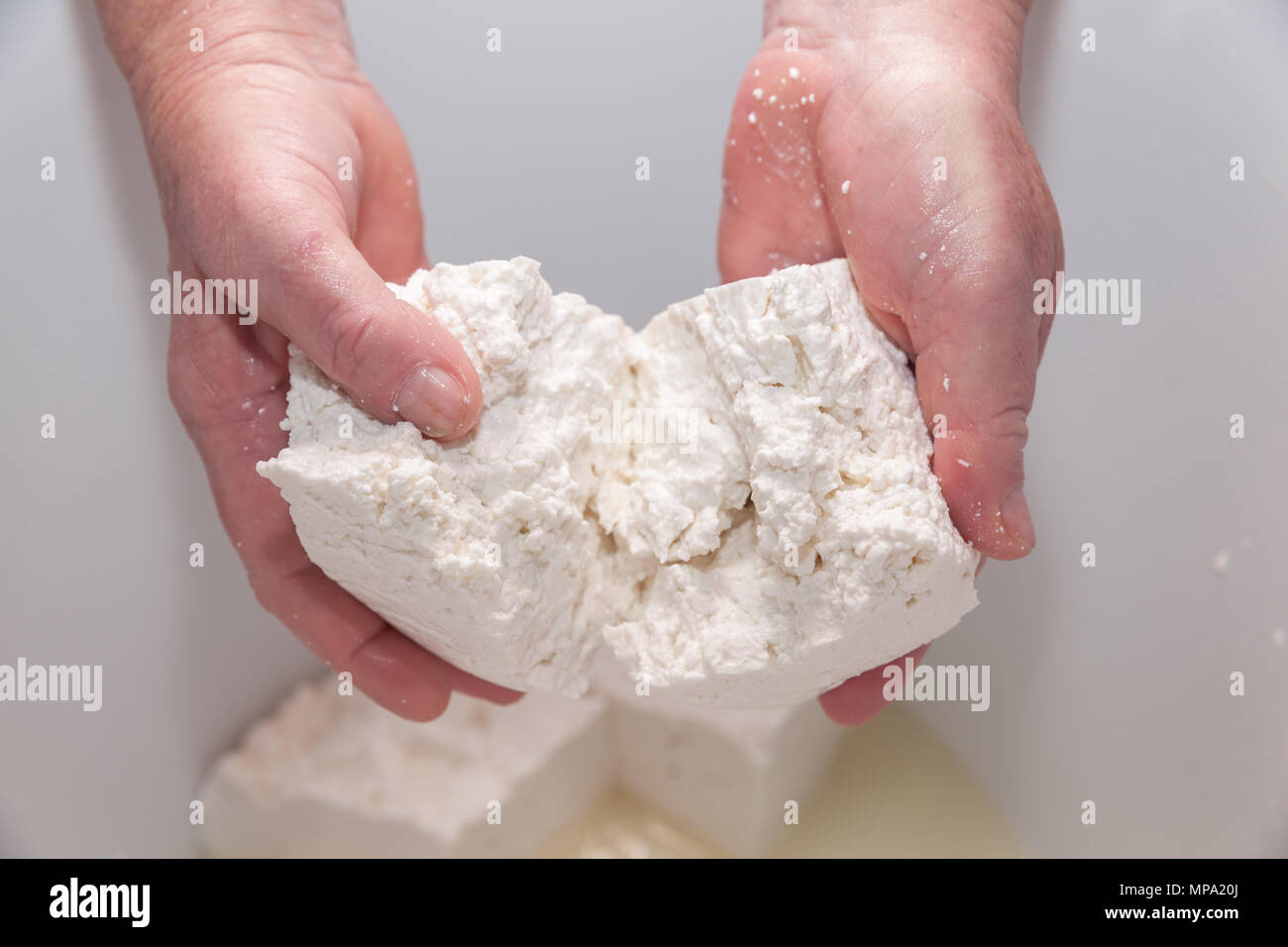 goat cheese making process and shop in Tenerife, Canary Islands, Spain