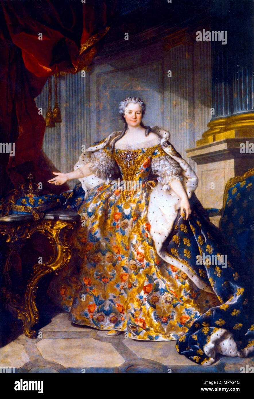 860 Marie Leszczyńska, Queen of France - Louis Tocqué Stock Photo