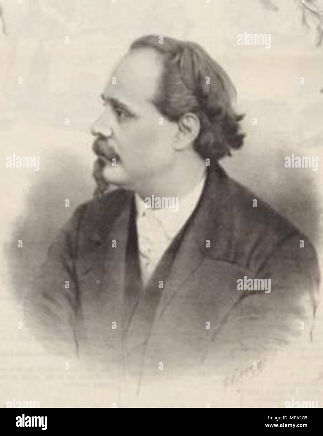 . English: Portrait of the Italian tenor Mario Tiberini (1826-Published between 1858-18761880) . Published between 1858-1876. J. Herrin (lithographer) 862 Mario Tiberini by Herrin Stock Photo