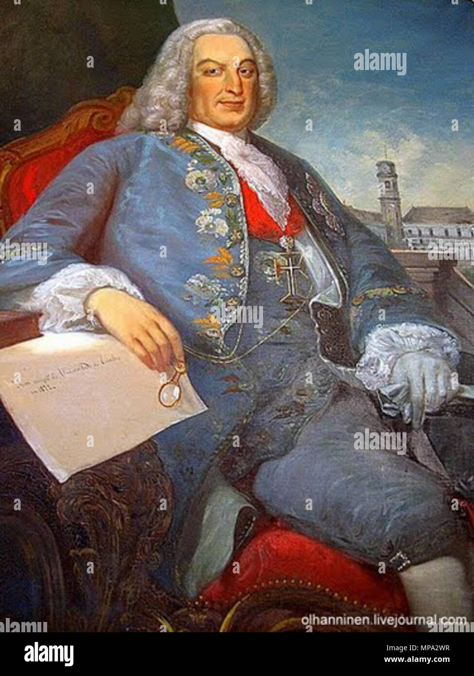 Portrait of Marquis of Pombal (1699-1782)   18th century.   864 Marques, coimbra Stock Photo