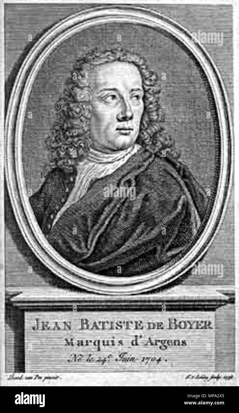 Portrait of Jean-Baptiste de Boyer, Marquis d'Argens (1704-1771)   1738.   864 Marquis d'Argens Stock Photo