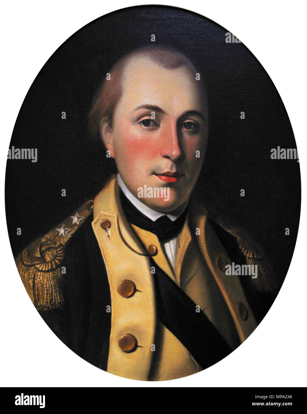 . Lafayette in uniform of an American major general . 1780. Charles Willson Peale (d. 1827) 864 Marquis de Lafayette 2 Stock Photo
