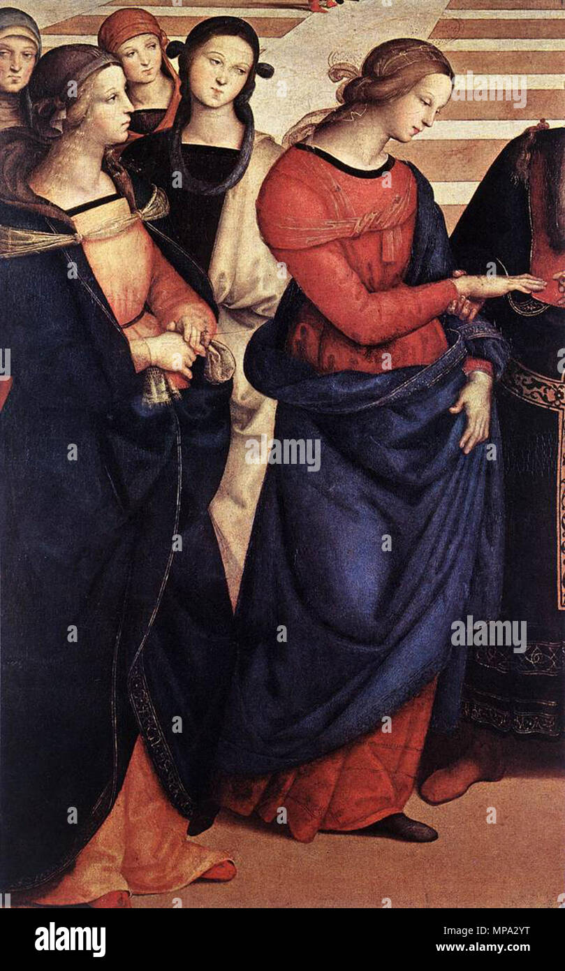 Marriage of the Virgin . detail . 1504.   864 Marriage Raphael detail Stock Photo