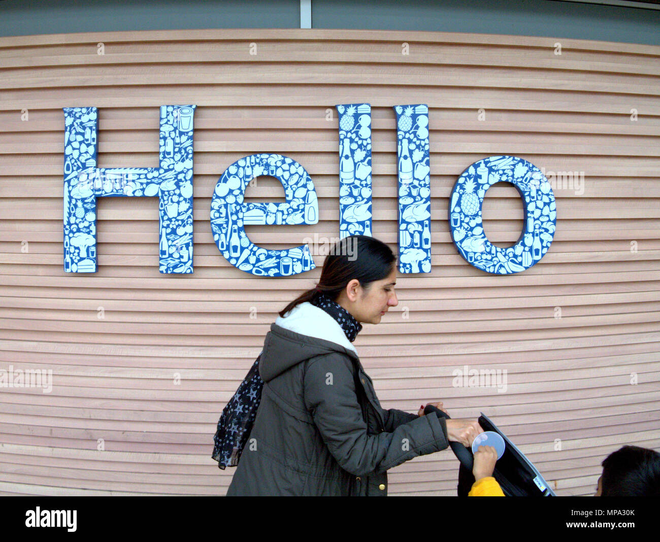 Muslim Asian Pakistani welcome sign hello to the country Stock Photo