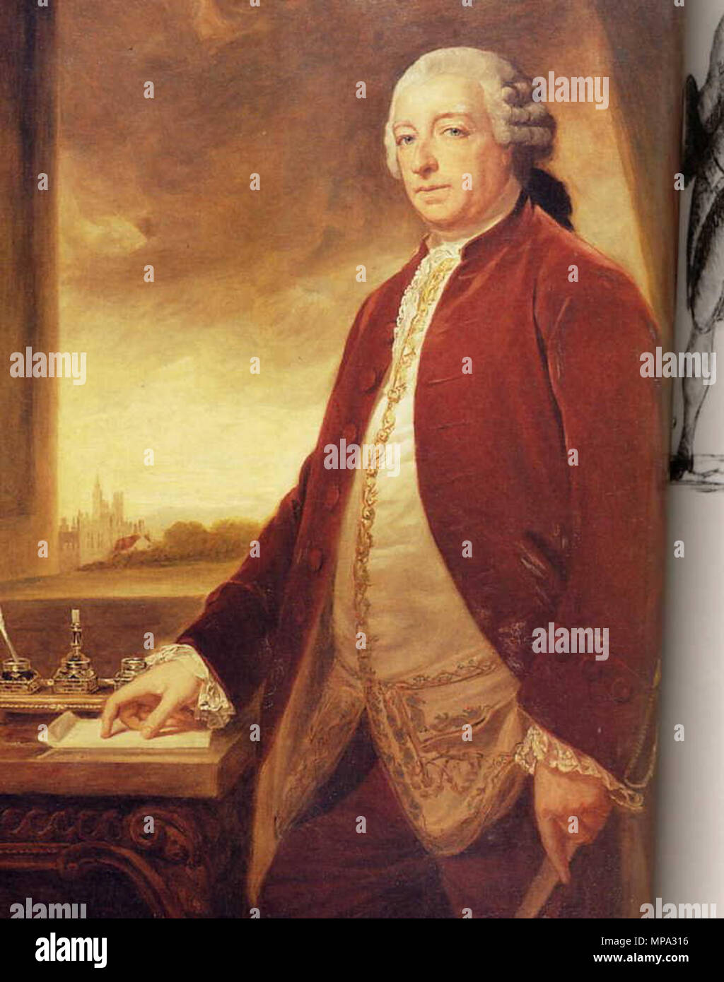 .  English: George Germain, 1st Viscount Sackville . 1766.   864 MarshGeorge1800George Germain Stock Photo
