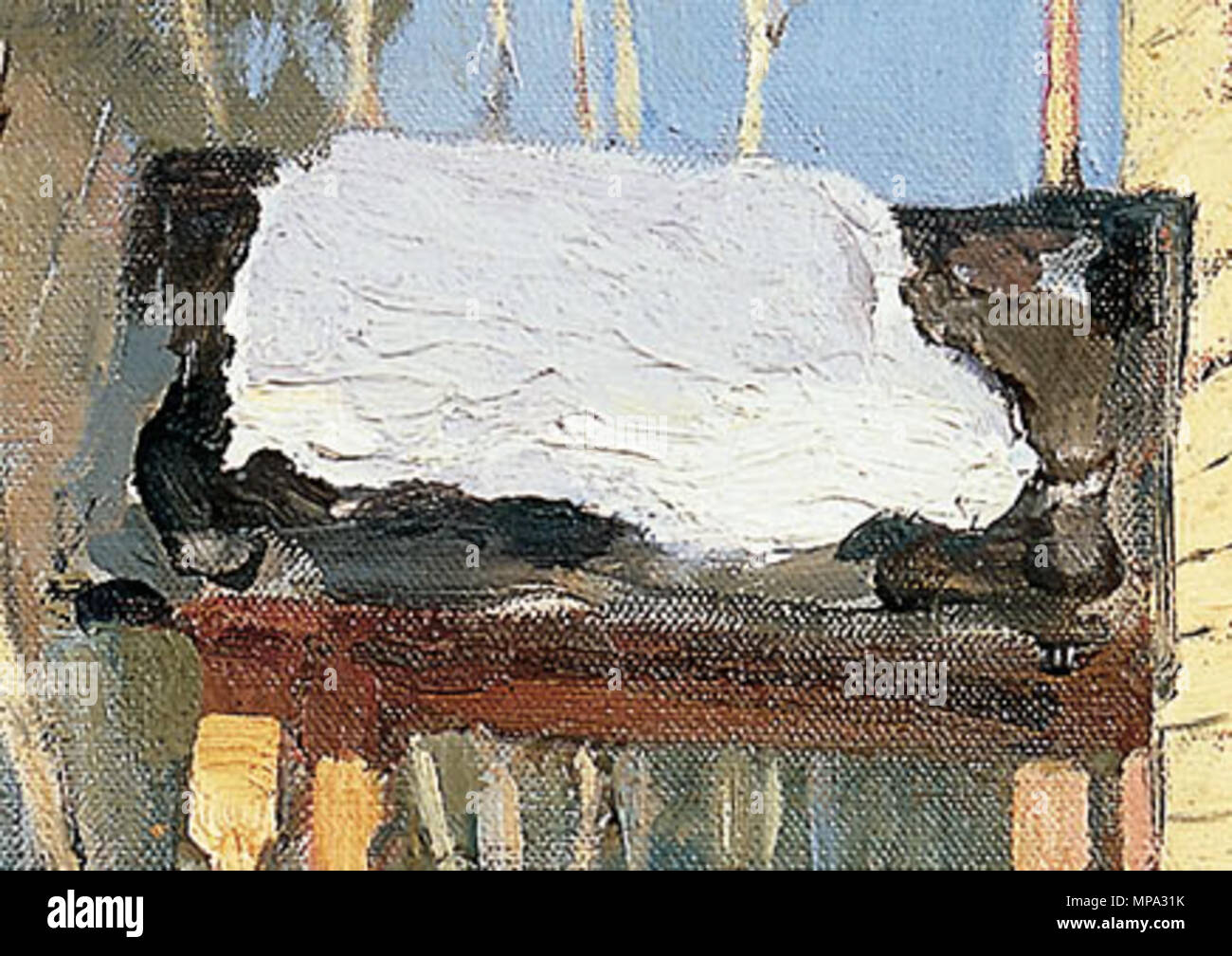 March . March. Март. 1895.   864 Mart levitan (cropped2 snow) Stock Photo