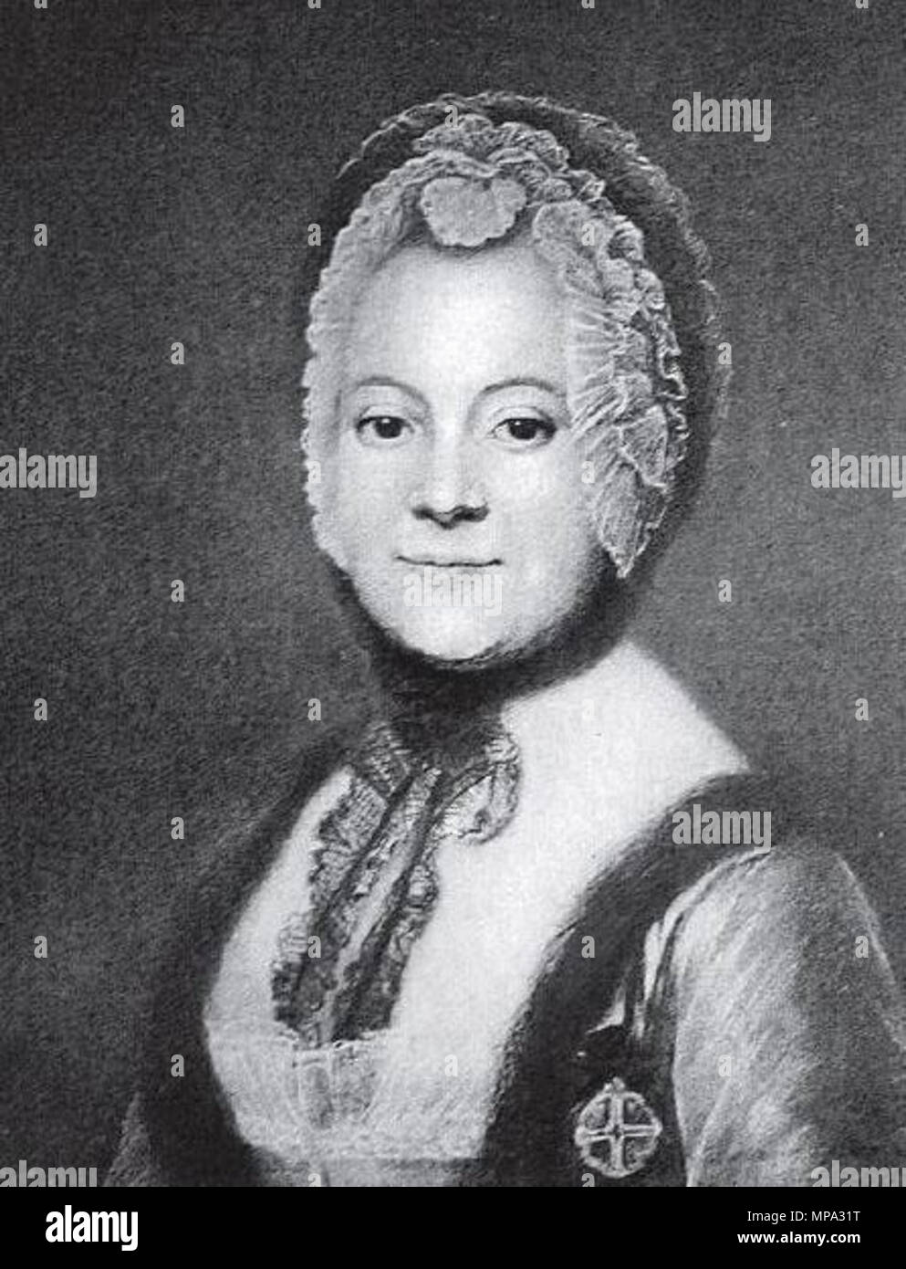 .  Polski: Portret Anny Elżbiety z Potockich (Franciszkowej) Potockiej (1724-1772) . 18th century.   864 Marteau - Anna Franciszkowa Potocka Stock Photo