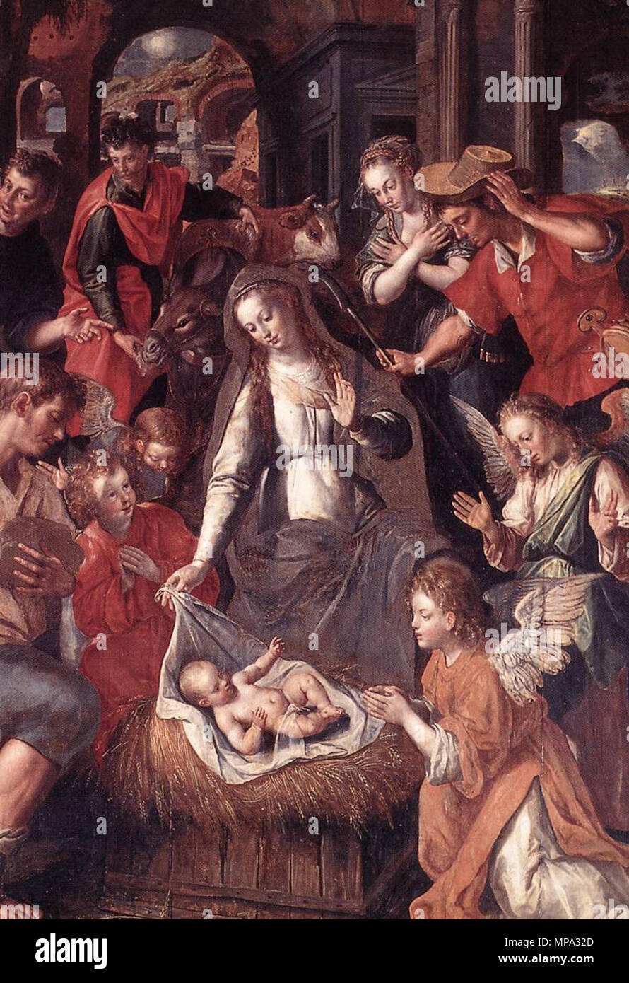 Scene from the Life of the Virgin   circa 1600.   864 Marten de Vos Lifevirg-2- Stock Photo