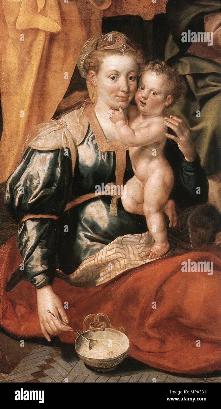The Family of St Anne . detail . 1585.   864 Marten de Vos St anne1-1- Stock Photo