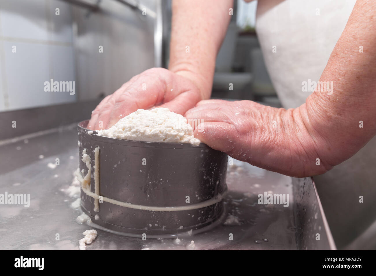 goat cheese making process and shop in Tenerife, Canary Islands, Spain