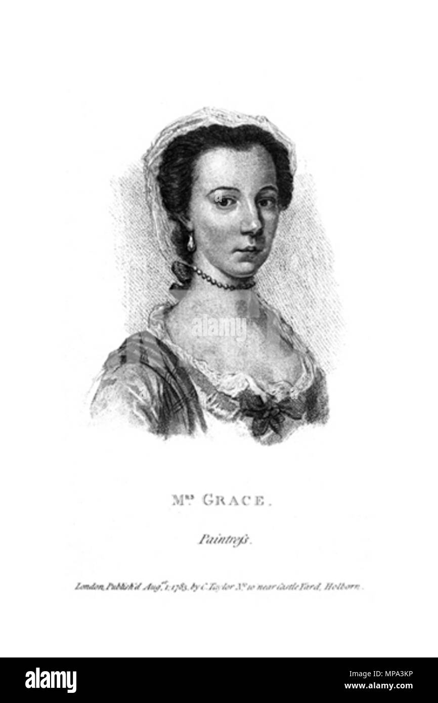 . English Mary Grace engraving self portrait engraved in 1785 . 1785. Mary Grace 867 Mary Grace