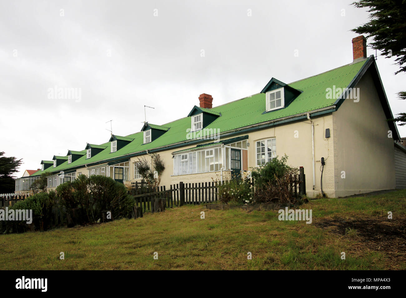 Typical british town houses in Port Stanley, Falkland Islands Stock
