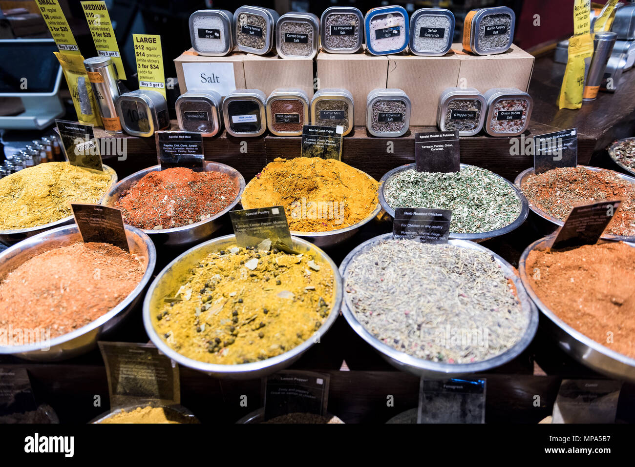 New York City, USA October 30, 2017 Market food shop in Chelsea