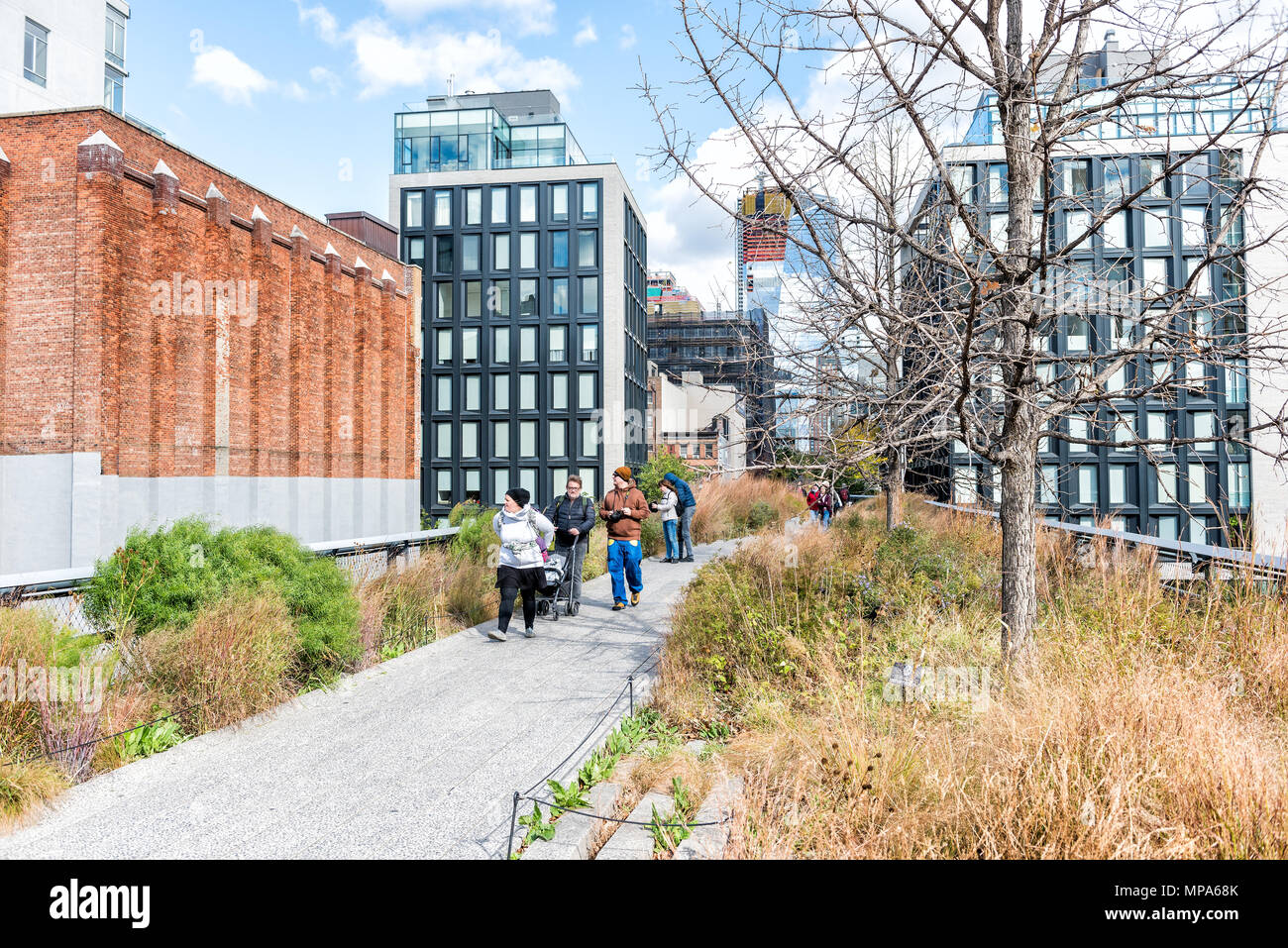 New York City, USA October 30, 2017 Highline, high line, urban