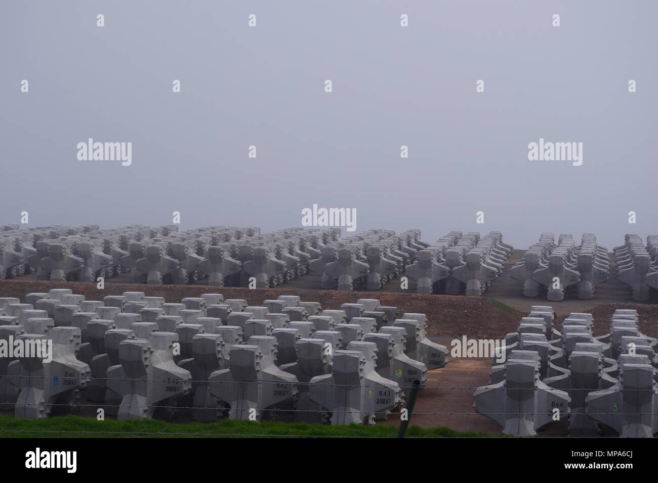 Concrete Breakwater Block Assembly Line at Nigg Bay for the Aberdeen ...