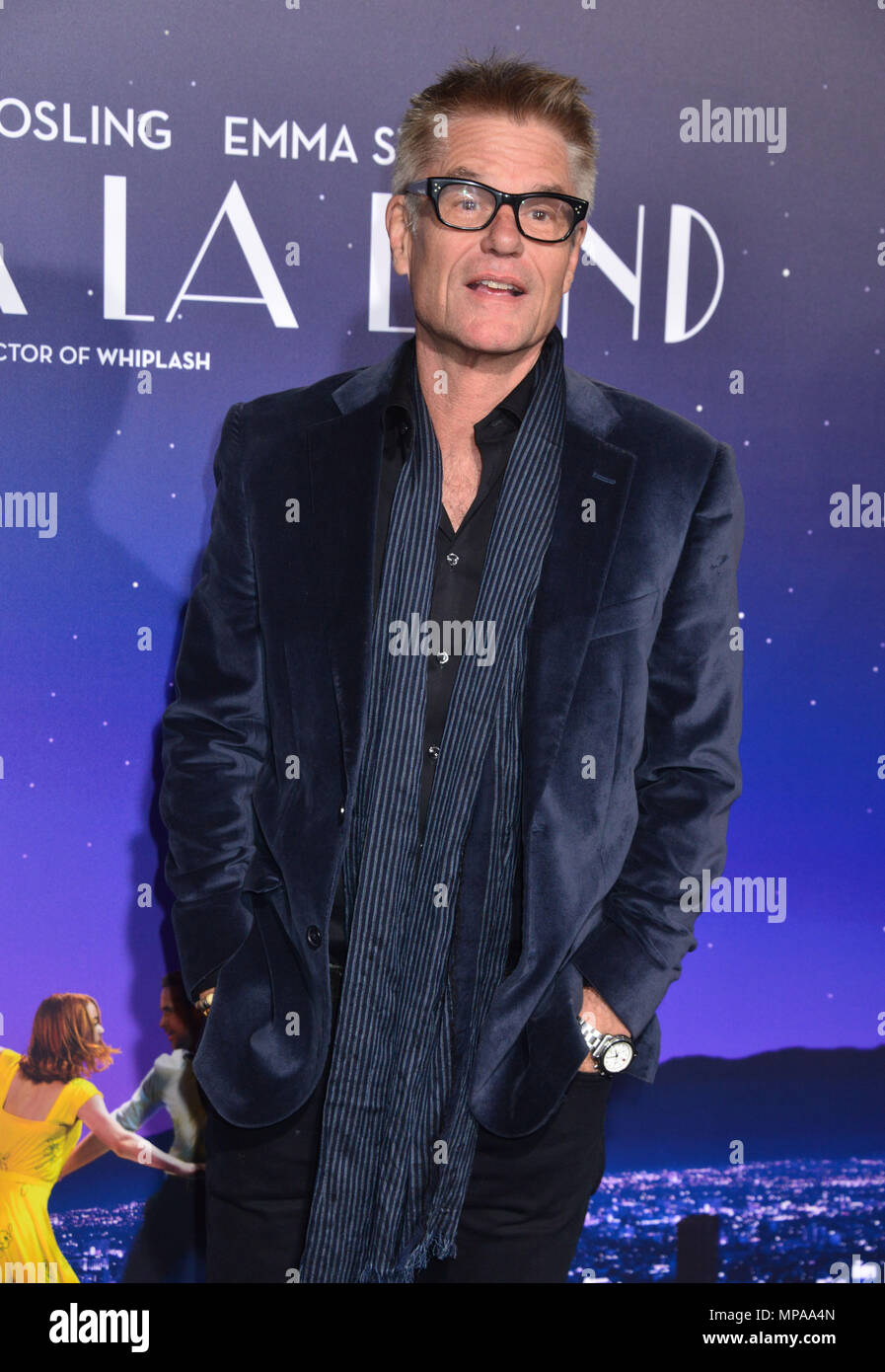 Harry Hamlin  at the La La Land premiere at the Westwood Village in Los Angeles. December 6th 2016.Harry Hamlin  ------------- Red Carpet Event, Vertical, USA, Film Industry, Celebrities,  Photography, Bestof, Arts Culture and Entertainment, Topix Celebrities fashion /  Vertical, Best of, Event in Hollywood Life - California,  Red Carpet and backstage, USA, Film Industry, Celebrities,  movie celebrities, TV celebrities, Music celebrities, Photography, Bestof, Arts Culture and Entertainment,  Topix, Three Quarters, vertical, one person,, from the year , 2016, inquiry tsuni@Gamma-USA.com Stock Photo