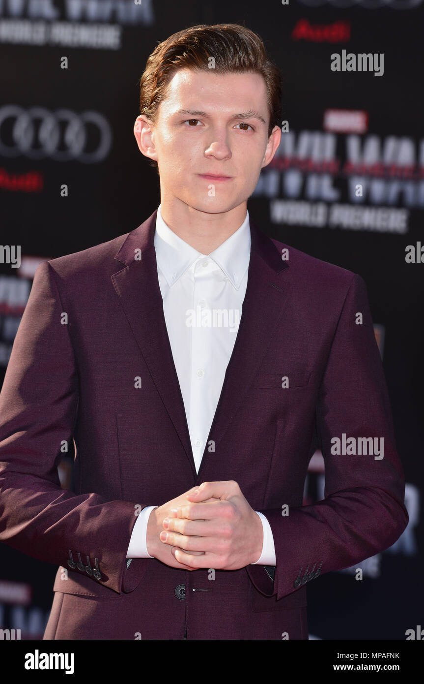 Tom Holland at the Captain America, Civil War Premiere at the Dolby Theatre  in Los Angeles. April 12, 2016.Tom Holland ------------- Red Carpet Event,  Vertical, USA, Film Industry, Celebrities, Photography, Bestof, Arts