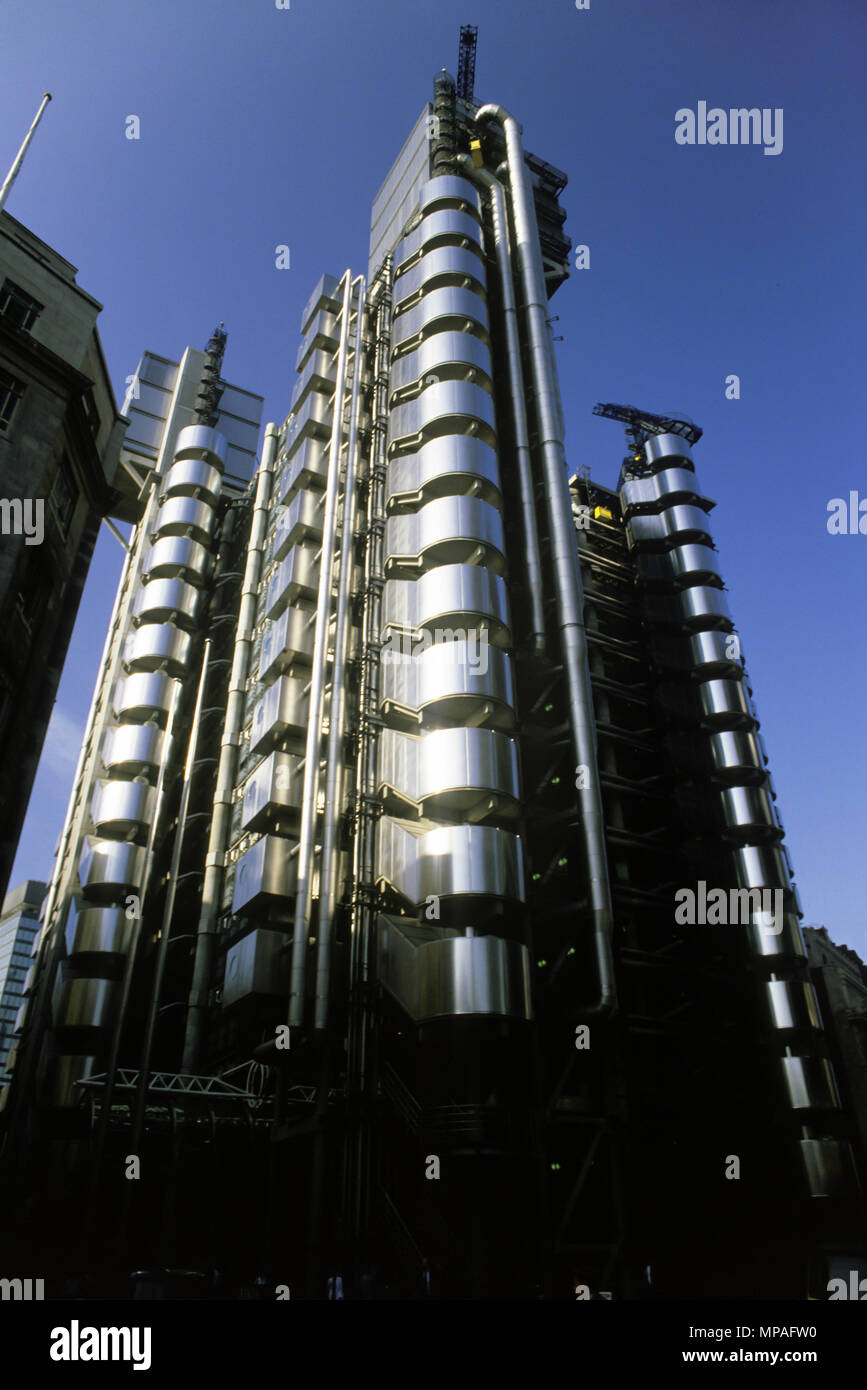 1988 HISTORICAL LLOYDS OF LONDON BUILDING LIME STREET LONDON ENGLAND UK Stock Photo