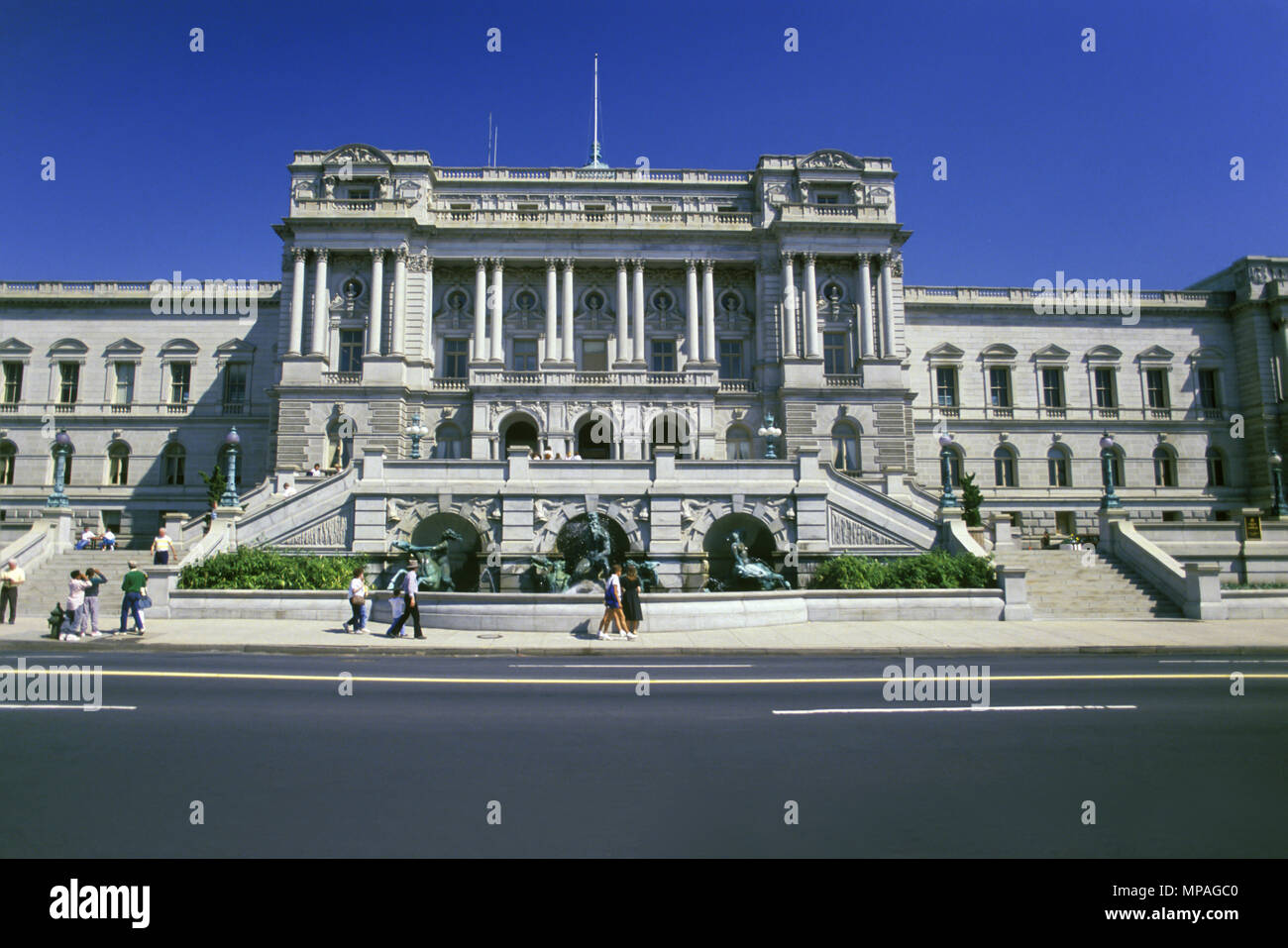 1988 HISTORICAL THOMAS JEFFERSON BUILDING OF LIBRARY OF CONGRESS WASHINGTON DC USA Stock Photo
