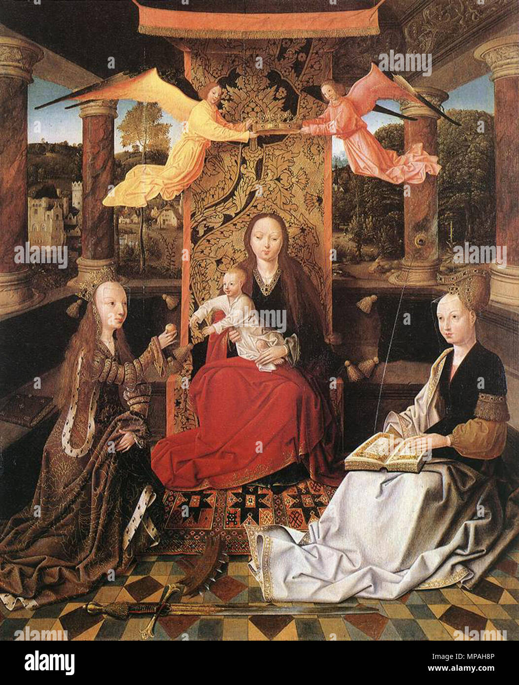 English: Madonna and Child with Sts Catherine and Barbara first half of ...