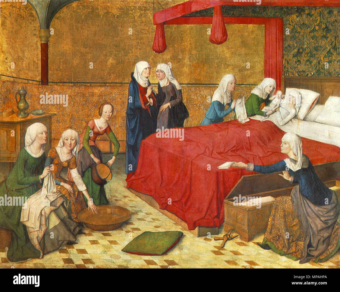 The Birth of Mary circa 1470. 872 Master of the Life of the Virgin ...