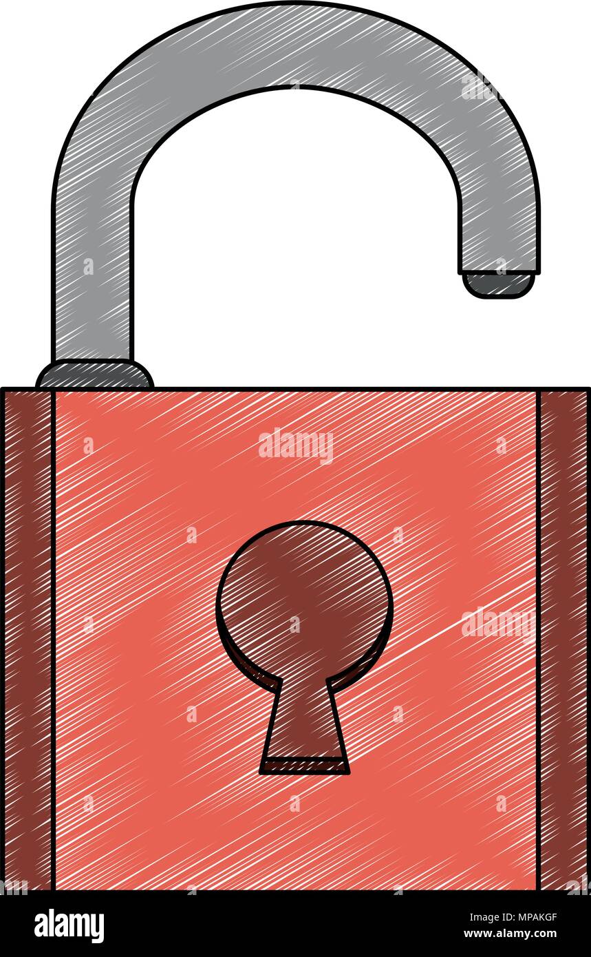 Padlock security symbol scribble Stock Vector Image & Art - Alamy