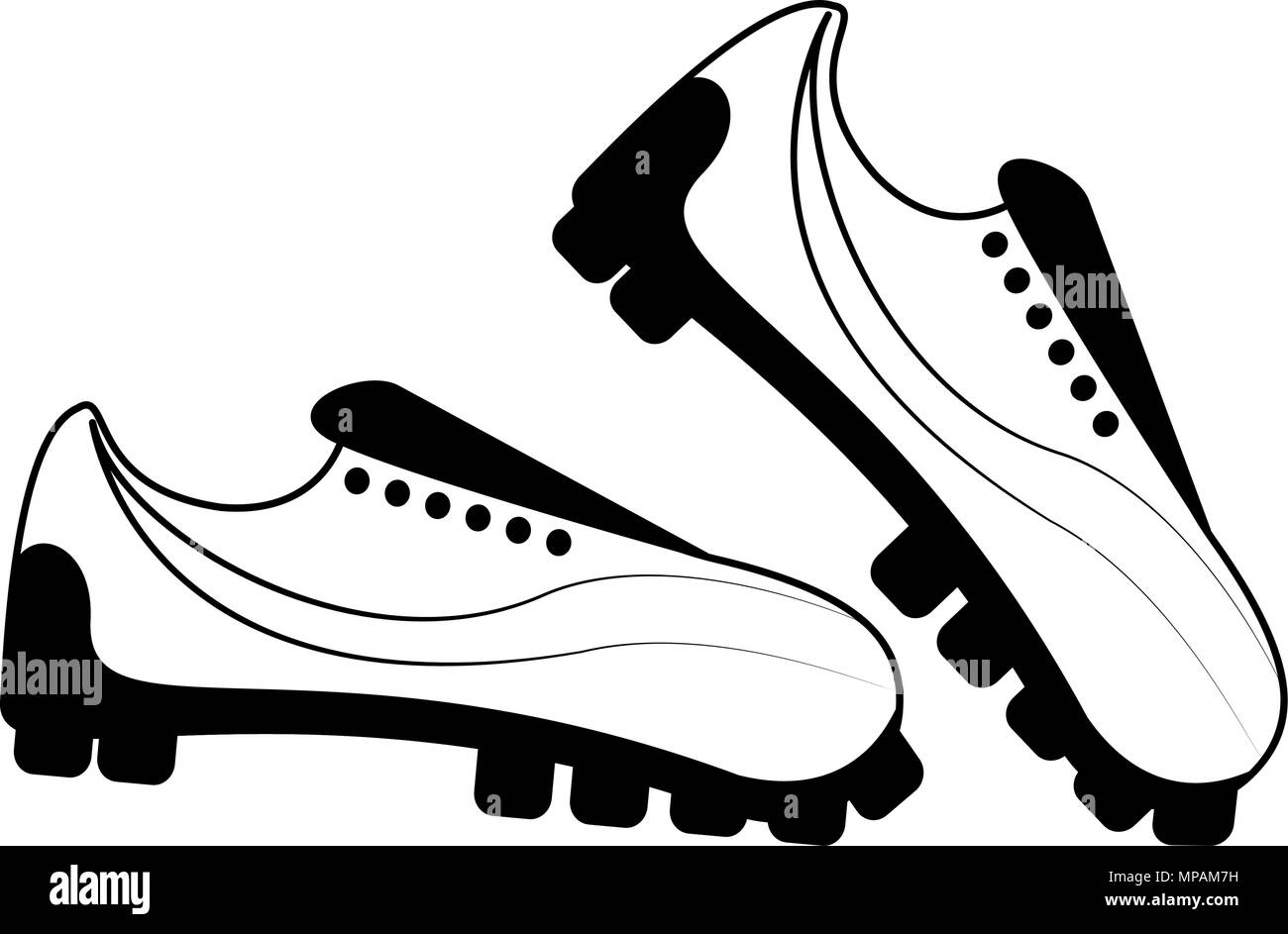 Football Boots Black and White Stock Photos & Images Alamy