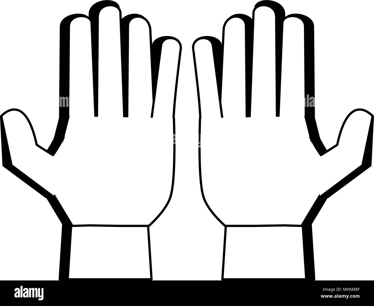Soccer goalkeeper gloves in black and white colors Stock Vector Image ...