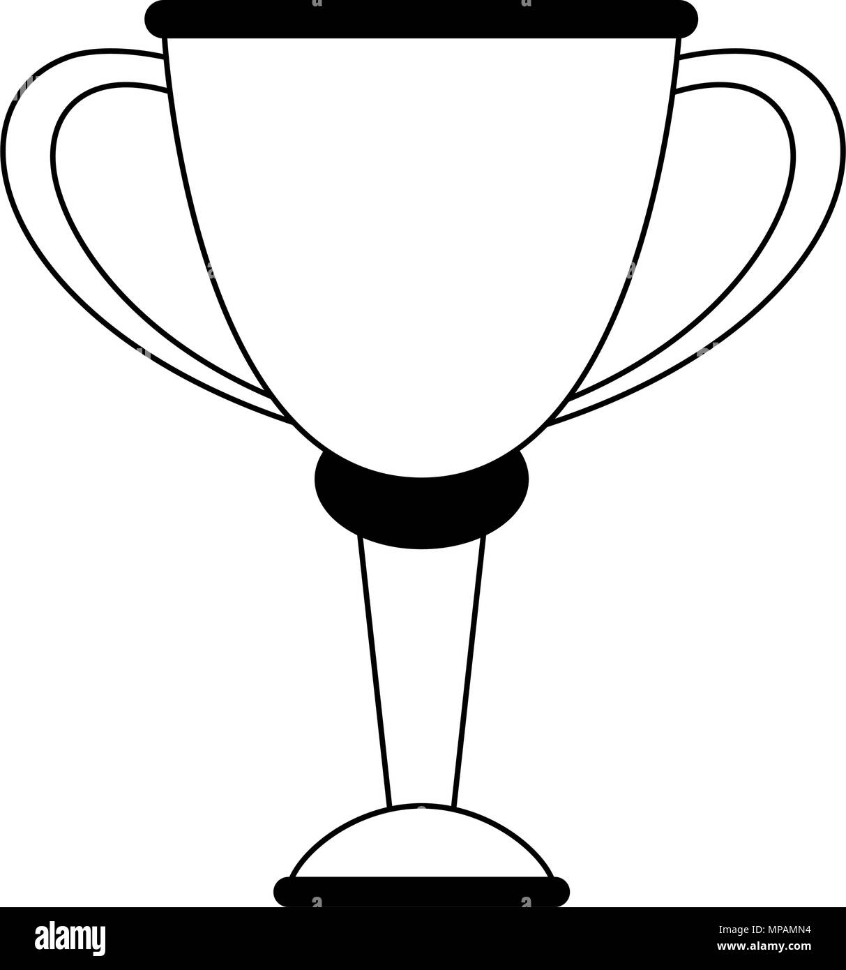 Sport trophy cup in black and white colors Stock Vector Image & Art - Alamy