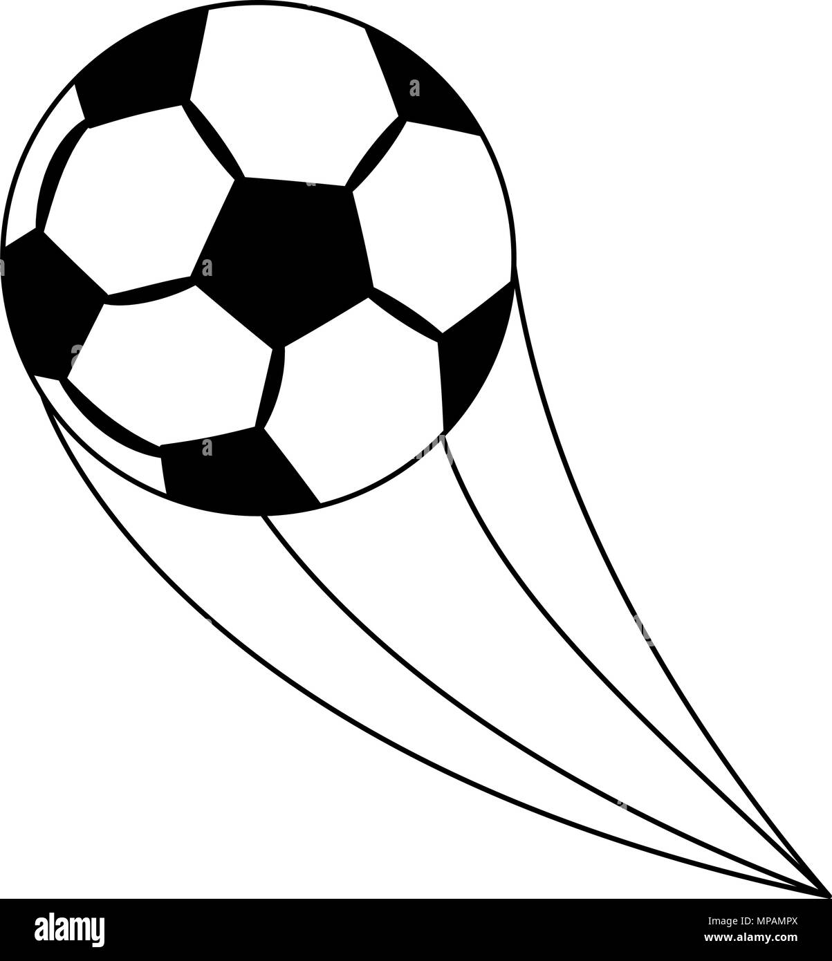 Soccer ball isolated in black and white colors Stock Vector Image & Art ...
