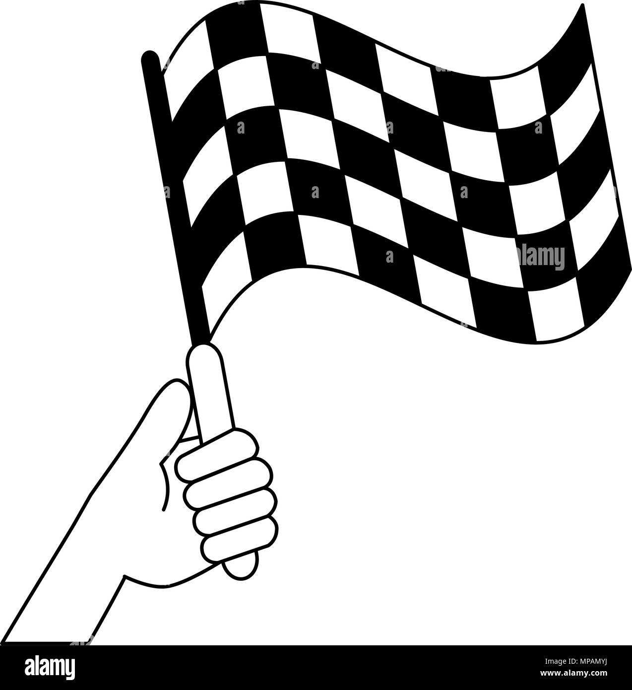 Referee Linesman Flag In Black And White Colors Stock Vector Image referee-linesman-flag-in-black-and-white-colors-stock-vector-image