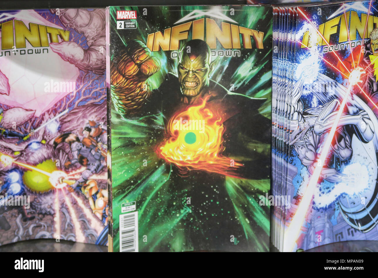 Midtown Comics Store, Times Square, NYC, USA Stock Photo Alamy