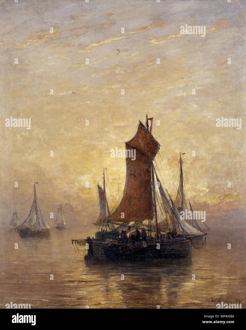. Marine . 1895.    Hendrik Willem Mesdag  (1831–1915)     Description Dutch painter, draughtsman, printmaker and panorama painter  Date of birth/death 23 February 1831 10 July 1915  Location of birth/death Groningen The Hague  Work location Brussels (1867-1869), Norderney (1868), Scheveningen, Oosterbeek  Authority control  : Q474238 VIAF: 57417584 ISNI: 0000 0000 6677 849X ULAN: 500014234 LCCN: n82164738 MusicBrainz: 8a973c34-c005-4ded-aa1d-a2df11577337 WorldCat 885 Mesdag, Marine Stock Photo