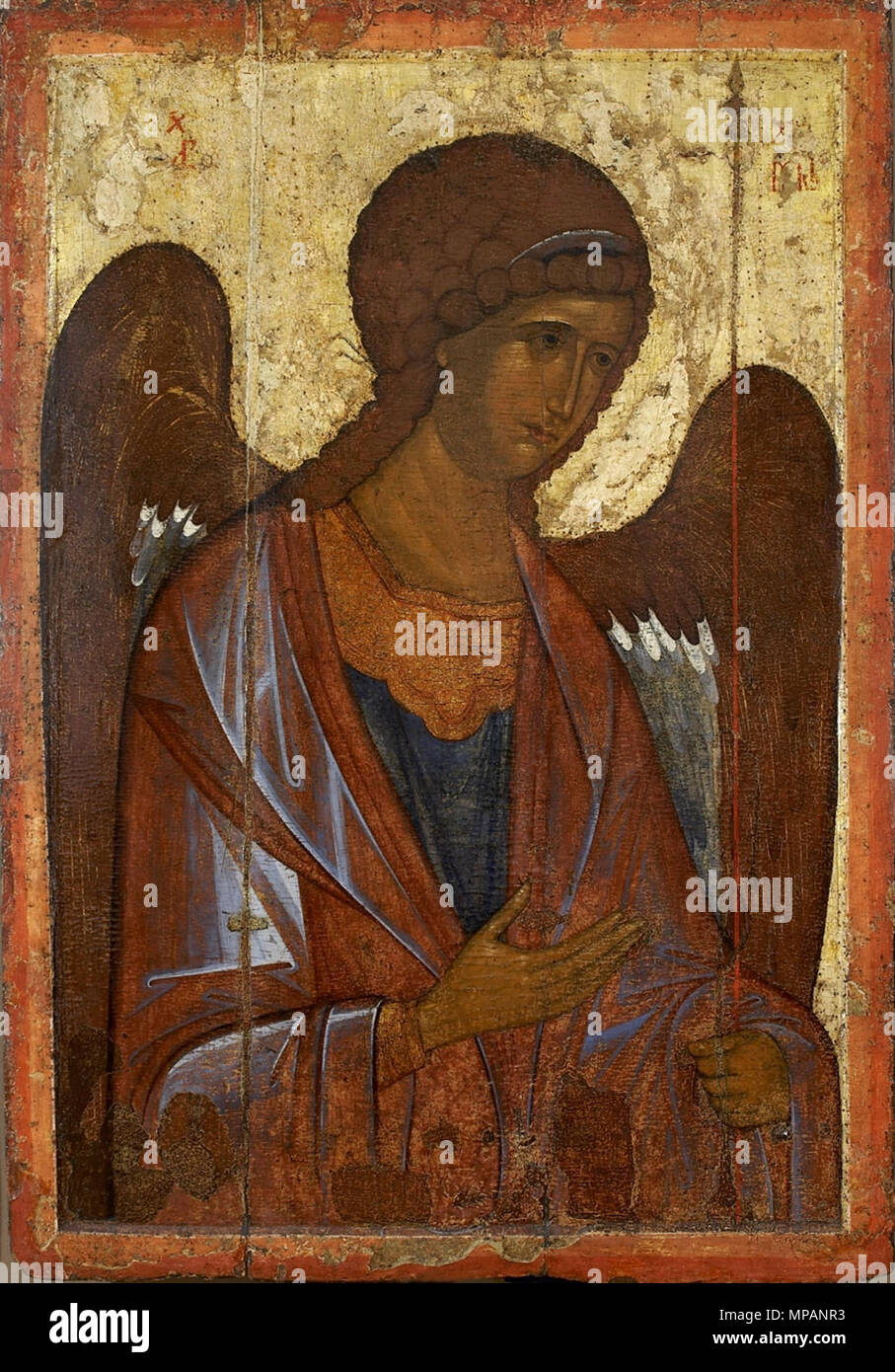 Archangel Michael   between circa 1387 and circa 1395.   887 Michael from Vysotsky chin Stock Photo