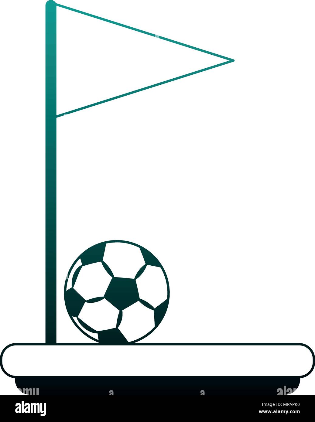 Soccer corner flag blue lines Stock Vector Image & Art Alamy