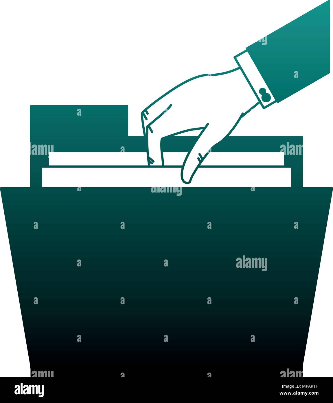 Folder with documents blue lines Stock Vector Image & Art - Alamy