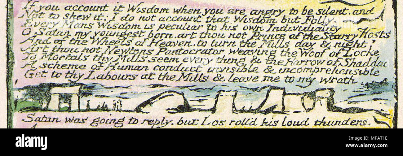 English Milton A Poem Copy C Object 4 Bentley 4 Erdman 6 Keynes 4 Detail A Sector Ab Interlinear Illustration Curving Lines Right Of Lines 3 8 In The Text May Be Vines