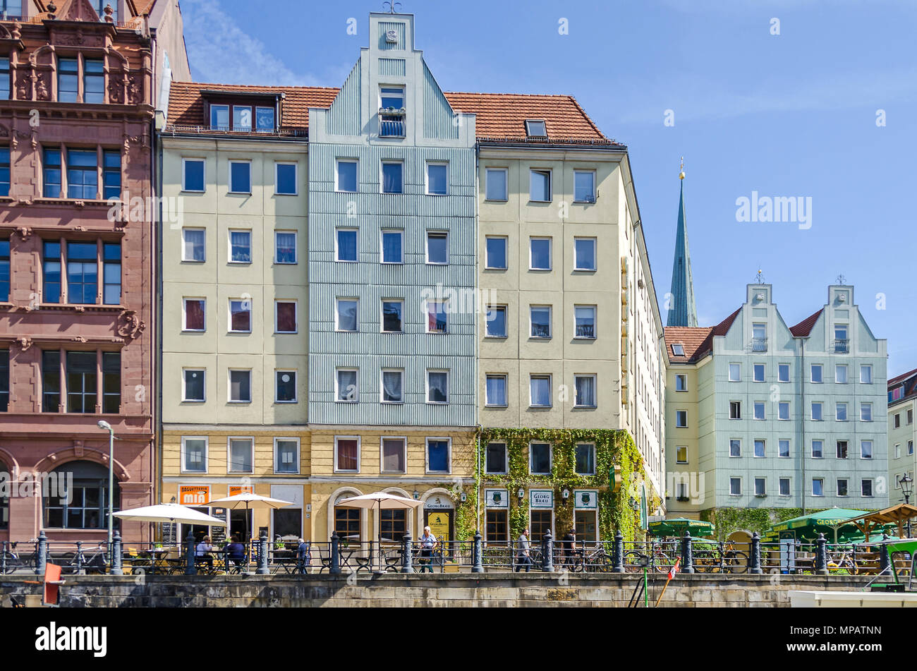 Berlin, Germany - April 22, 2018: Nikolaiviertel (Nicholas' Quarter) of ...